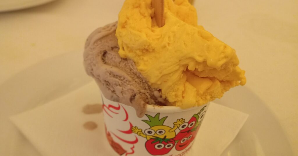 バリ島サヌール Massimo イタリアンレストランのジェラート