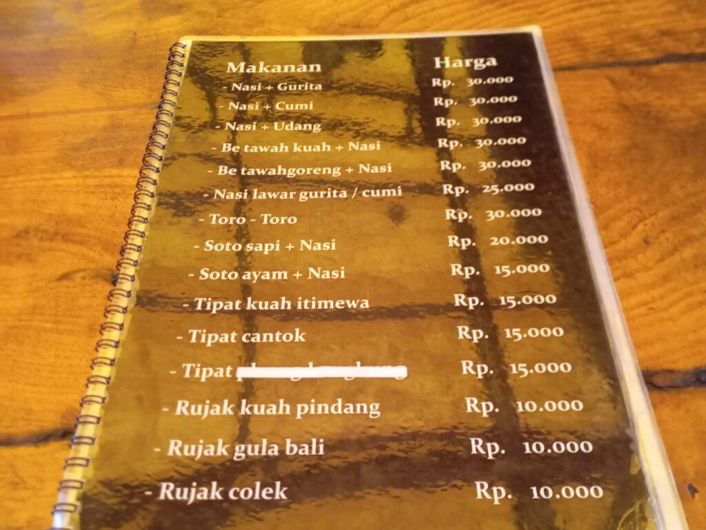 フードメニュー