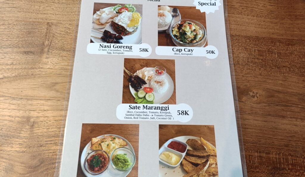 Tisna Kitchenアラカルトメニュー