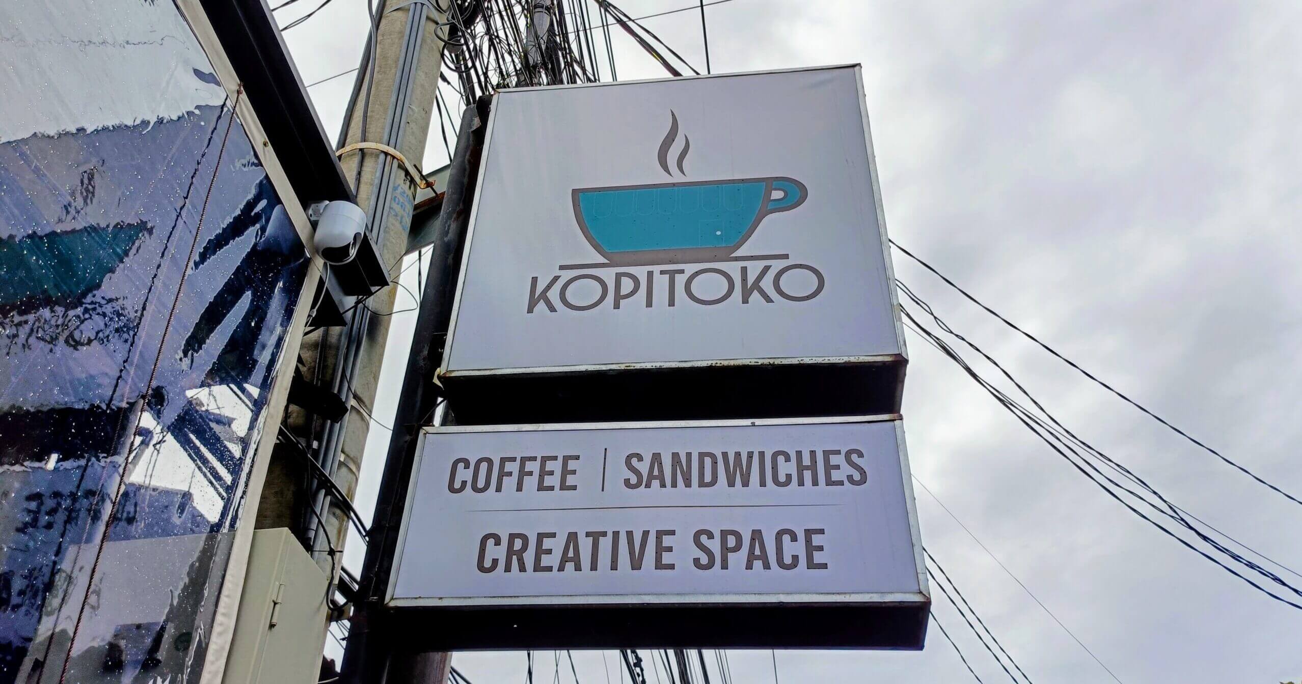バリ島サヌールKOPITOKOの看板