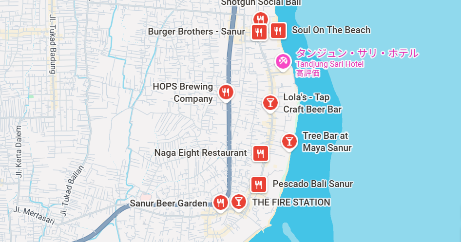 サヌールでクラフトビール が飲めるお店の検索情報